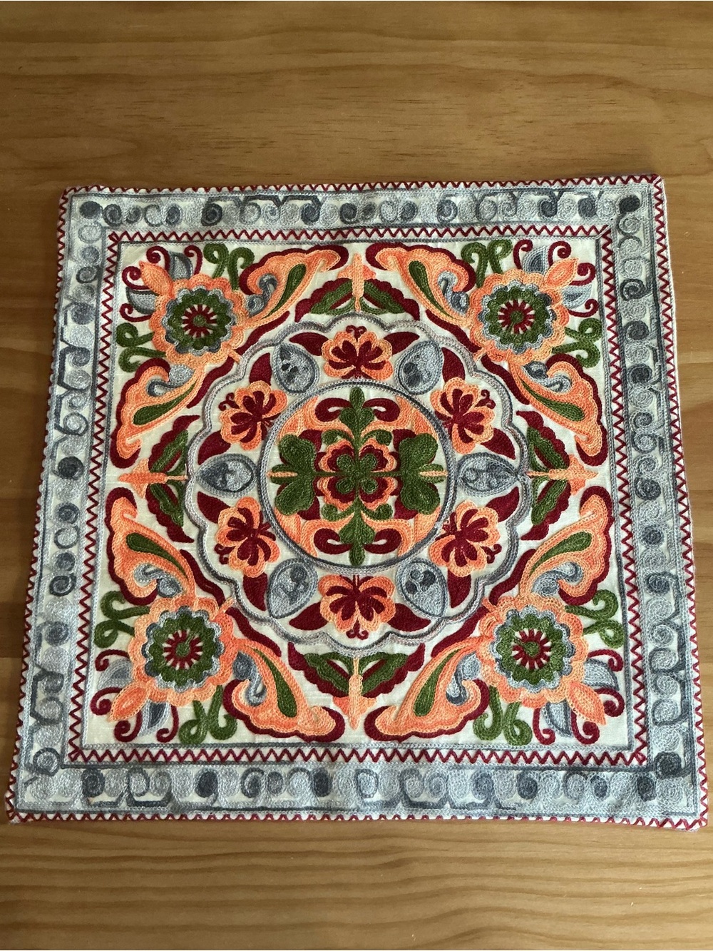 5 Suzani Uzbek Vintage Embroidery Pillow Covers